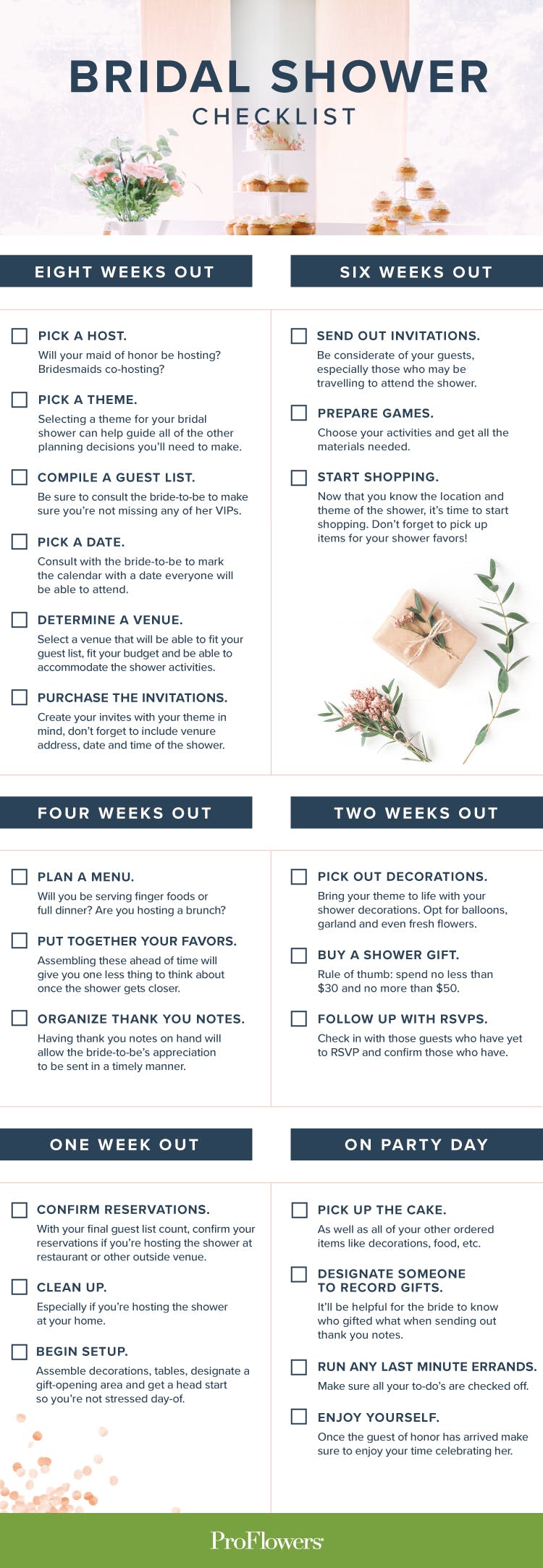 Bridal Shower Etiquette Guide And Checklist Proflowers